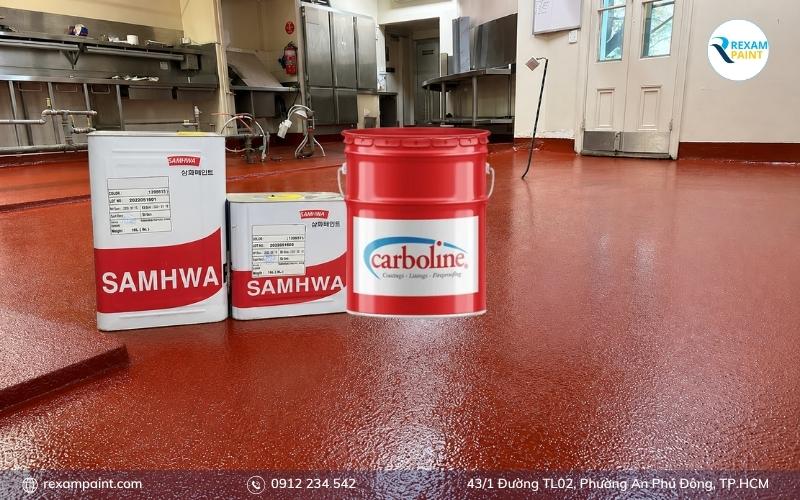 sơn epoxy tạo nhám phân theo hệ lăn, tự san phẳng và gốc nước
