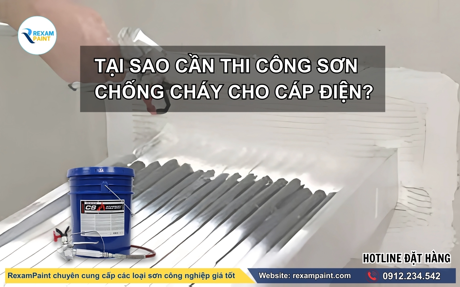 thi công sơn chống cháy cho cáp điện